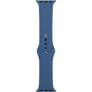 Voor Apple Watch Series 5 & 4 44mm / 3 & 2 & 1 42mm Siliconen horloge vervangende riem  korte sectie (vrouw)(Kobalt Bue)
