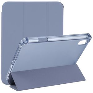 TPU transparante achterkant horizontale flip lederen tablet case met drie-vouwen houder & pen slot voor iPad mini 6
