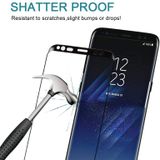 25 stuks voor Galaxy S8 plus/G9550 0.3 mm 9H oppervlakte hardheid 3D gebogen Silk-Screen volledig scherm gehard glas screen protector (zwart)