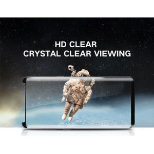 Voor Galaxy S9 PLUS 0 33 mm 9H oppervlaktehardheid 3D gebogen rand anti-kras niet-volledig scherm HD volledig zelfklevende glas Screen Protector (zwart)