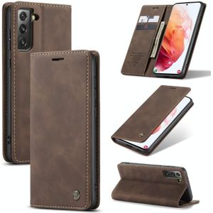 Voor Samsung Galaxy S30 / S21 CaseMe 013 Multifunctionele Horizontale Flip Lederen Case met Holder & Card Slot & Wallet(Koffie)