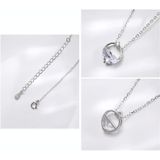 S925 Sterling Zilver Helder bronwater ketting Valentijnsdag Accessoires (Wit Goud)