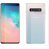 ENKAY Hat-Prins 0.1mm 3D Full Screen Protector explosieveilige Hydrogel Film voorkant + achterkant voor Galaxy S10  TPU + TPE + PET materiaal (transparant)