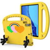 For Lenovo Tab B10 10.1 2020 Love Small Palm Holder EVA Tablet Case(Yellow)