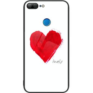 Voor Honor 9 Lite Kleurrijk Geschilderd Glas Telefoonhoesje (Liefde)