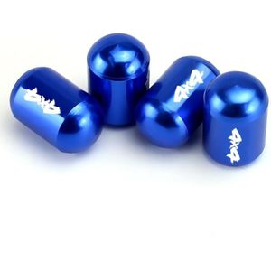 4 stks/set Aluminium Auto Amerikaanse Stijl Band Capsule Ventieldop (Blauw)