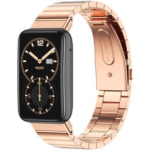 For Xiaomi Mi Band 7 Pro Mijobs Bamboo Stainless Steel Metal Watch Band(Rose Gold)