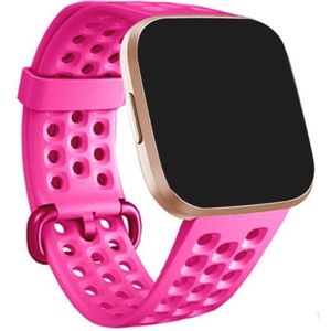 Voor FITBIT Versa 2 ademende siliconen horlogeband (Rose Red)