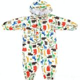 Siamese kinderen regenjas print dunne sectie Hooded regenjas  maat: XL