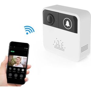 VESAFE Home VS-A10 HD 720P beveiligings camera Smart WiFi video muziek ring deurbel  ondersteuning TF Card & Night Vision voor IOS en Android (met ding dong/Chime) (wit)