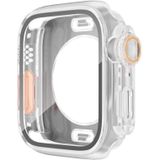 Voor Apple Watch Series 8 / 7 41 mm Wijzigen in Ultra 49 mm waterdichte all-inclusive film hybride pc-horlogekast