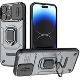 Voor iPhone 15 Pro Max Sliding Camshield TPU + PC schokbestendig telefoonhoesje met houder