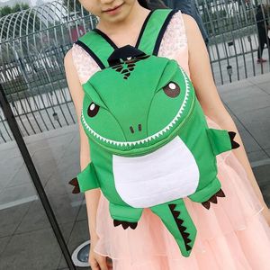 Cartoon School Bag Dinosaur Backpack For Children(Green)