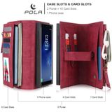 Voor Galaxy S8/S8 + POLA multifunctionele mode magnetische horizontale Flip lederen draagtas met kaartsleuven & portemonnee & foto frame & houder (rood)