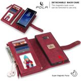 Voor Galaxy S8/S8 + POLA multifunctionele mode magnetische horizontale Flip lederen draagtas met kaartsleuven & portemonnee & foto frame & houder (rood)