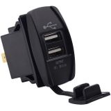 Auto waterdichte dubbele USB-oplader DC12-24V 3.1 A  met LED-indicatielampje (oranje lampje)