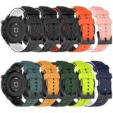 For Samsung Gear S3 Frontier 22mm Football Pattern Two-Color Silicone Watch Band(Orange+Black)