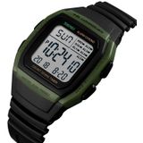 SKMEI 1278 modieuze outdoor 50m waterdichte digitale horloge student sport polshorloge ondersteuning 5 groep wekkers (Army Green)