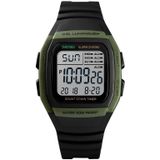 SKMEI 1278 modieuze outdoor 50m waterdichte digitale horloge student sport polshorloge ondersteuning 5 groep wekkers (Army Green)