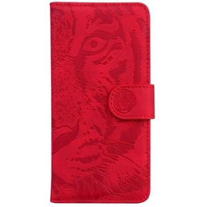 Voor Motorola Moto G7 Play (EU-versie) Tiger Embossing Pattern Horizontale Flip Lederen Case met Holder & Card Slots & Wallet(Rood)