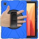 Voor Samsung Galaxy Tab A7 10.4 2020 T500 / T505 Schokbestendige kleurrijke siliconen + pc-beschermhoes met houder  schouderriem  handriem en screenprotector (blauw)