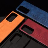 Voor Samsung Galaxy Z Fold2 / Z Fold2 5G Schokbestendige naaikoeienpatroon skin PC + PU + TPU case(blauw)