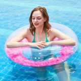 Verdikte transparante veer PVC opblaasbare zwemring 70cm