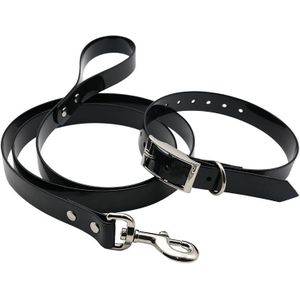 TPU materiaal tractie riem huisdier honden kraag telescopische hond tractie touw met hond leiband behandelen  grootte: S  touw lengte: 120 cm  kraag grootte: 40 cm(Black)