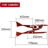 7 in 1 Car Carbon Fiber Center Control Gear Outside Frame Decorative Sticker for Chevrolet Camaro 2016-2019  Left Drive (Red)