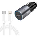 Dubbele PD 3.0 40W USB-C / TYPE-C-autolader met 1M USB-C / Type-C tot 8 pincode