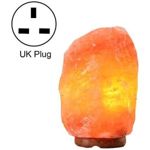 Himalaya Crystal Rock Salt Desk Lamp Nachtlampje met Hout Base & E14 Lamp & Switch  Grootte: 7-10kg (VK Plug)