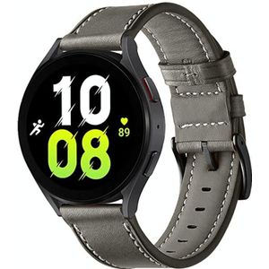 Voor Garmin Venu / SQ / SQ2 / Venu 2 Plus stiksel zwarte gesp lederen horlogeband