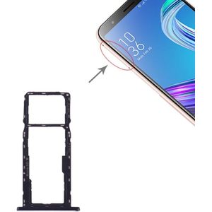 SIM-kaart lade + SIM-kaart lade + micro SD-kaart lade voor ASUS ZenFone MAX M1 ZB555KL (zwart)