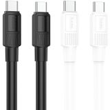 hoco X84 60W USB-C / Type-C naar USB-C / Type-C solide oplaaddatakabel (Lengte): 1m