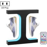 LM-011 LED-verlichting magnetische levitatieschoenen displaystandaard  stijl: 28 mm zwart + kleur licht + RC (US-stekker)