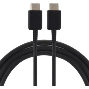 33W 6A USB-C / Type-C Male naar USB-C / Type-C Male Fast Charging Data Cable voor Samsung Galaxy Note 10  Kabellengte: 1m (Zwart)