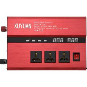 XUYUAN 3000W Car Omvormer USB Display Charging Converter  Specificatie: 12V tot 220V