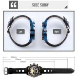 SKMEI 9189 Mannen Three-Eye Six-Pin Dial Calendar Timing Quartz horloge
