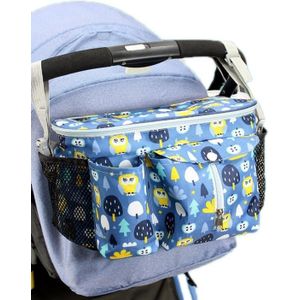 Multifunctionele kinderwagen opbergtas  kleur: Tibetaanse uil + zijvak