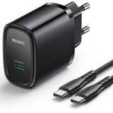 Yesido YC57BC PD 20W USB-C / Type-C poort snellader met Type-C naar Type-C kabel  EU-stekker