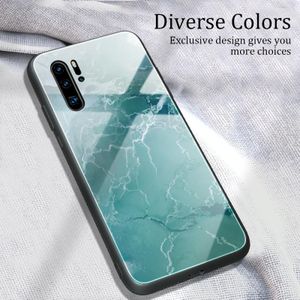 Voor Huawei P30 Pro Marble Pattern Glass Protective Case(DL04)