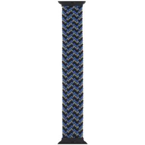 Plastic gesp gemengde kleur nylon gevlochten single loop vervanging watchbands voor Apple Watch series 6 & se & 5 & 4 40mm / 3 & 2 & 1 38mm  grootte: L (camouflage blauw)