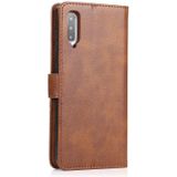 For Samsung Galaxy A50 Calf Texture 2 in 1 Detachable Magnetic Back Cover Horizontal Flip Leather Case with Holder & Card Slots & Wallet & Photo Frame(Brown)