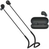 Voor Sony WF-C700B/WFC-700N 2 stks Bluetooth Headset Siliconen Anti-verloren Touw (Zwart)