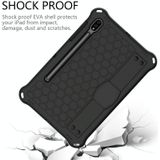 For Samsung Galaxy Tab S8 / Tab S7 Honeycomb Design EVA + PC Tablet Case with Strap(Black)