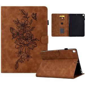 Voor Samsung Galaxy A7 Lite T220 / T225 Peony Butterfly relif lederen tablethoes