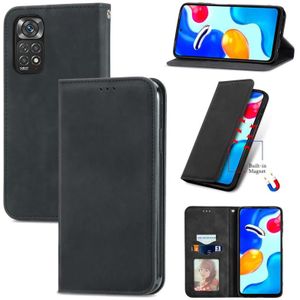 Voor Xiaomi Redmi Note 11s Retro Skin Feel Magnetic Flip Leather Phone Case (Black)