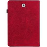 Voor Samsung Galaxy Tab S2 9.7 T815 Peacock Embossed Pattern TPU + PU Horizontal Flip Leather Case met Holder & Card Slots & Wallet(Red)