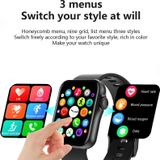 D07 1 7 inch smartwatch met vierkant scherm met NFC-encoder voor betaling