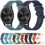 Voor Garmin Vivomove Sport 20 mm concave gestreepte siliconen horlogeband